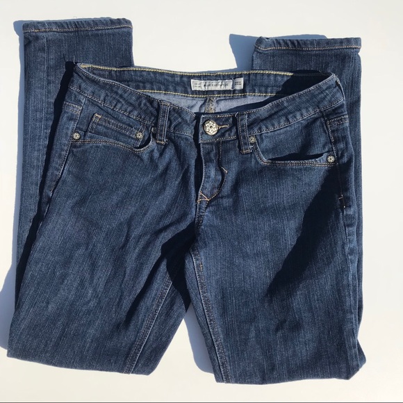 Blue exchange dark wash cropped jeans - Picture 1 of 5